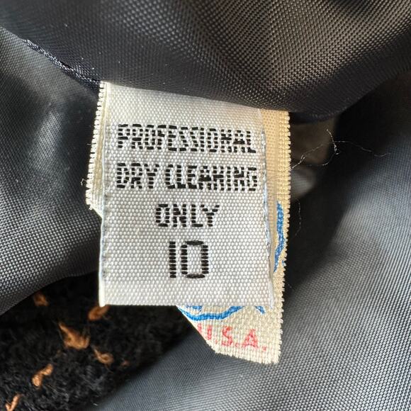 HERBERT GROSSMAN Vintage USA Nubby Jacket Women's Size 10 Purple Black Plaid - Picture 13 of 14